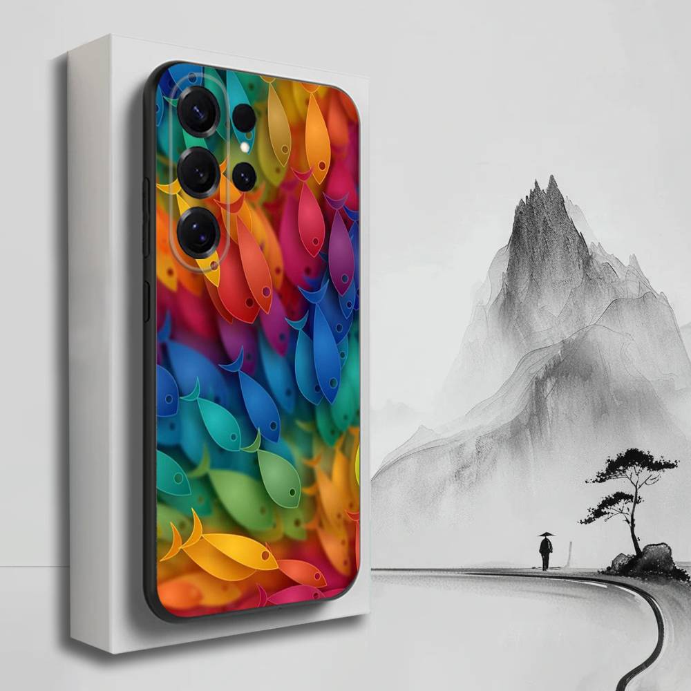3D Art Block Cool Phone Case For Samsung S25,S24,S23,S22,S21,S20,S10,Ultra,Plus,Lite,FE,Soft Silicone Black Cover
