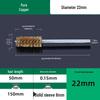 Industrial Rust Removal and Polishing Brush with Handle - Stainless Steel and Copper Wire for Inner Hole Sanding