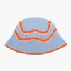 Damen Eimerhut Wellen-Kontrast-Hut