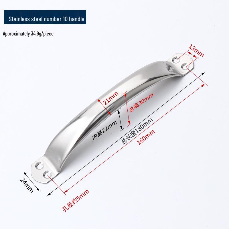 Stainless Steel Curved Pull Handle for Kitchen Cabinets, Wardrobe Doors, and Chopping Boards