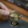 Zinc Alloy Mini Tea Pot Aromatherapy Stove Mini Chinese Style Chinese Style Incense Burner Pendant Brass