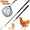 Chicken Catcher Stick 58.5 Inch Stainless Steel Telescopic Chicken Net Catcher with Non Slip Rubber Handle for Outdoor Poultry