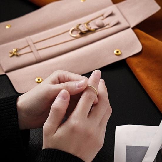 Schmuckaufbewahrungsbeutel Druckknopf Mikrofaser Schmuckbeutel Kratzfest Reise Schmuckorganizer für Halskette Ohrstecker Ringe