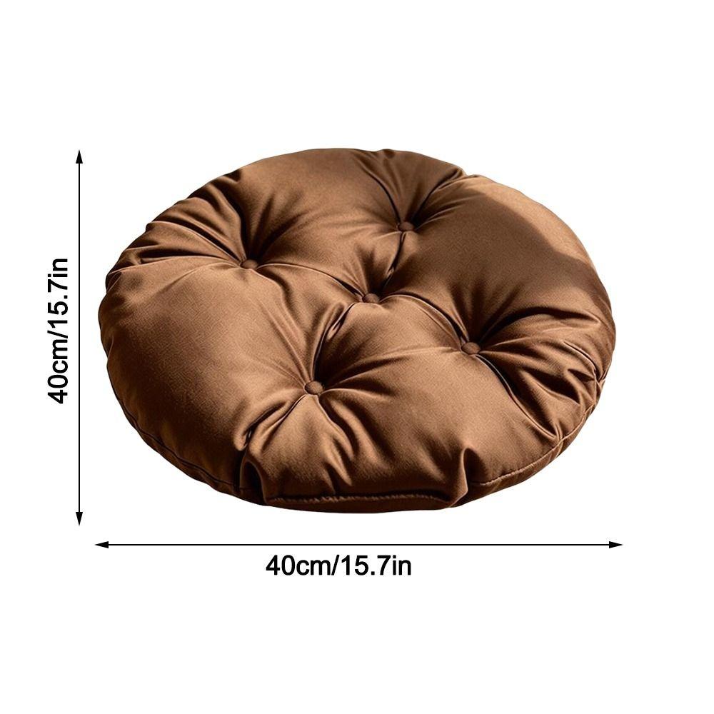 Silk Fabric Chair Cushion Round Sofa Seat Cushion Durable Tatami Mat  for Home&Office
