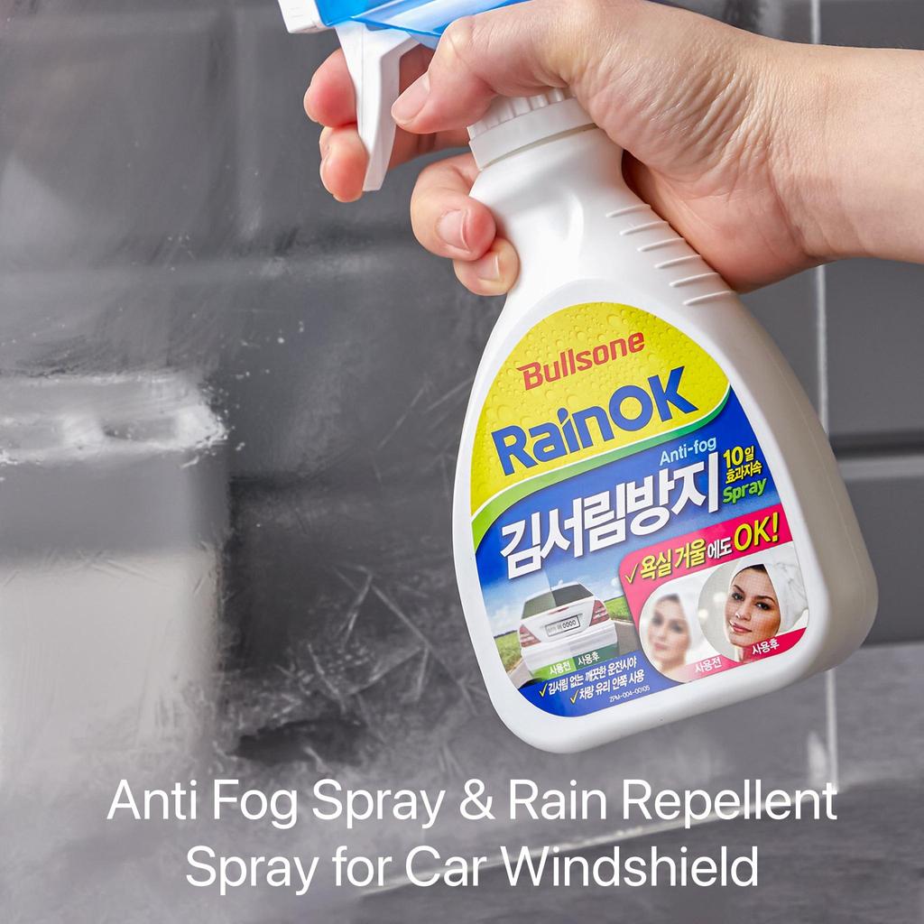 BULLSONE Koreansk Antidugg-spray & Vannavvisende spray for bilfrontrute 280ml