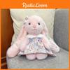 Ear Long Cute Floral Dress Plush Rabbit Doll Toy For Room And Decoration Sofa