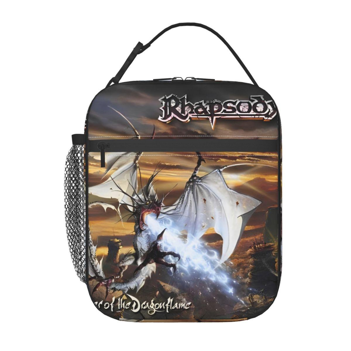 Rhapsody Of Fire Power Of The Dragonflame Album Thermal Insulated Lunch Bag for Travel Portable Bag Thermal Cooler Lunch Box One Size