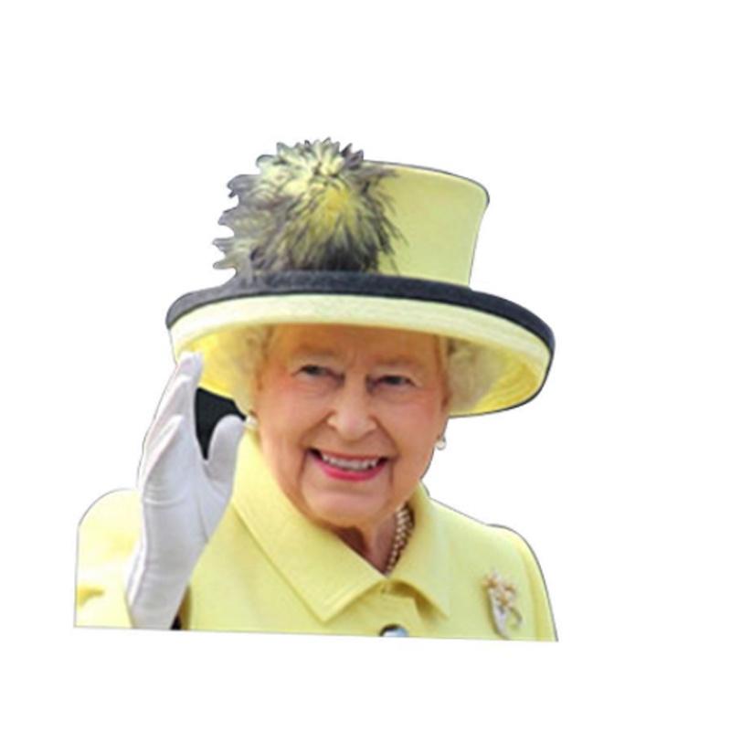 

Королева Англии Наклейки на окна автомобиля Персонаж Смешные наклейки для правой/левой стороны Queen Yellow Dress,Right