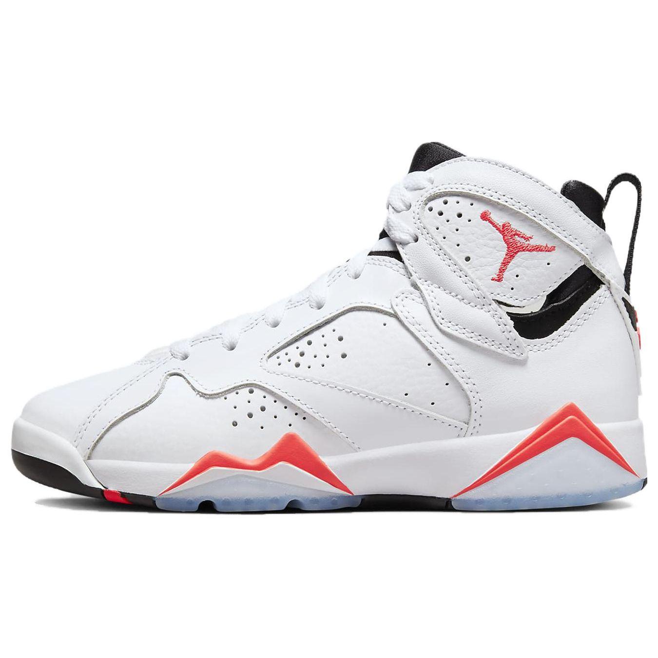 

Детские кроссовки Air Jordan 7 Retro GS White Infrared Crimson Black DQ6040-160