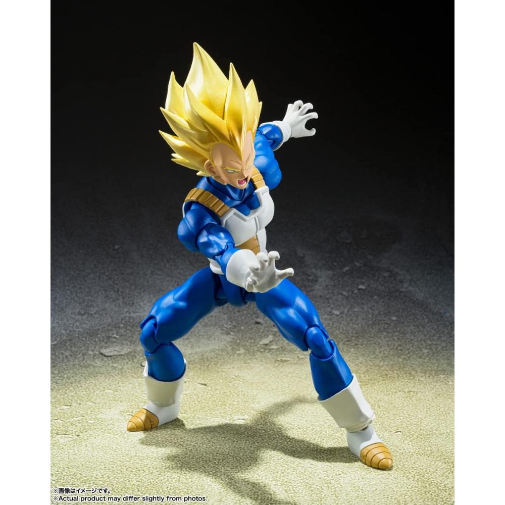 SHFiguarts Dragon Ball Z Super Saiyan Vegeta - Awakening Super Saiyan Blood - Přibl. 135mm PVC a ABS pohyblivá figurka