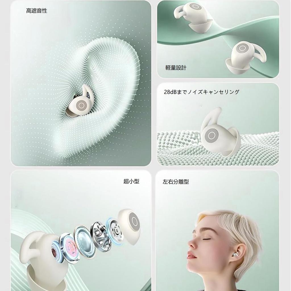 eppfun Sleep Bluetooth Earphones for No Ear Pain Improvement Earphones for Lightweight Ultra High Sound Separate Left and Right Single or Compatible