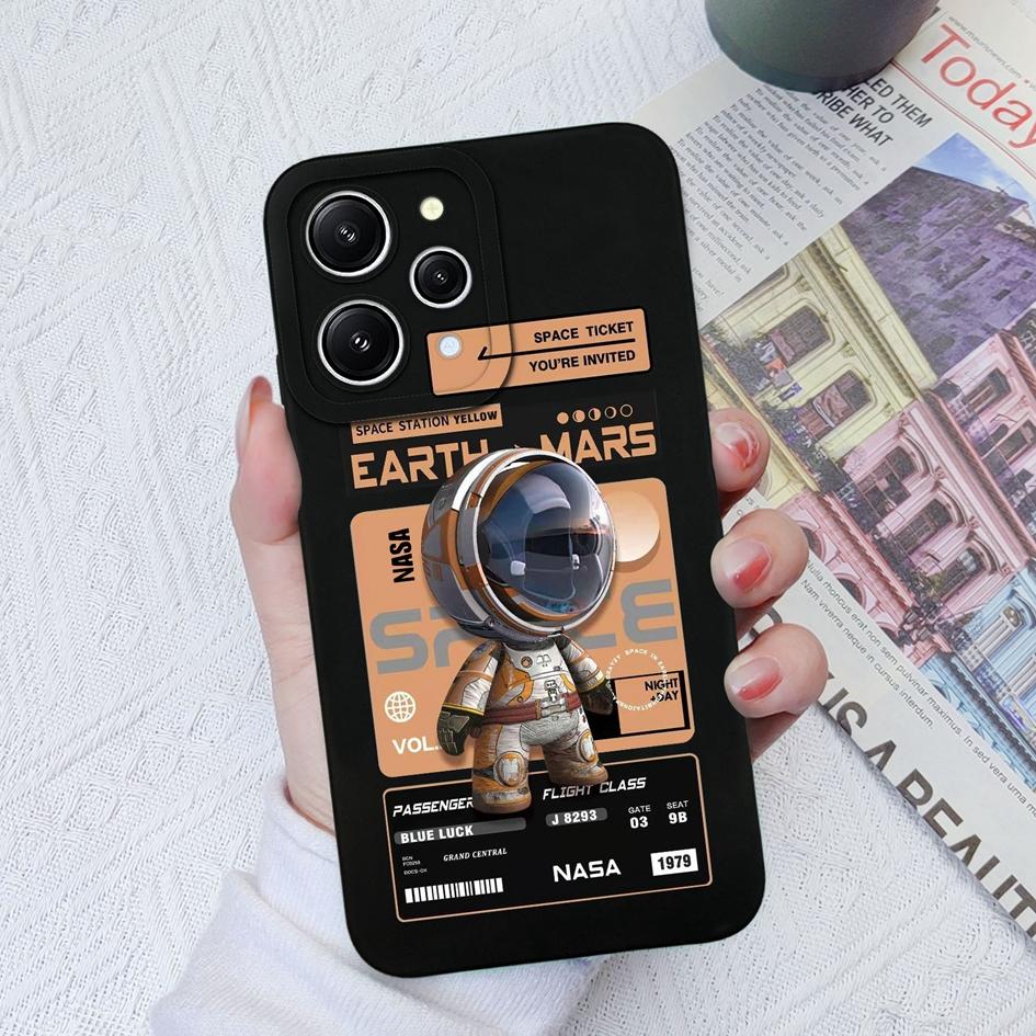 Για Xiaomi Redmi K60 12 10 9 8 9A 9C 10C 12C A1+ A2+ Κάλυμμα θήκης τηλεφώνου Αντικραδασμική ματ υγρή μαλακή σιλικόνη τσάντες τηλεφώνου αστροναύτη για Redmi προφυλακτήρες