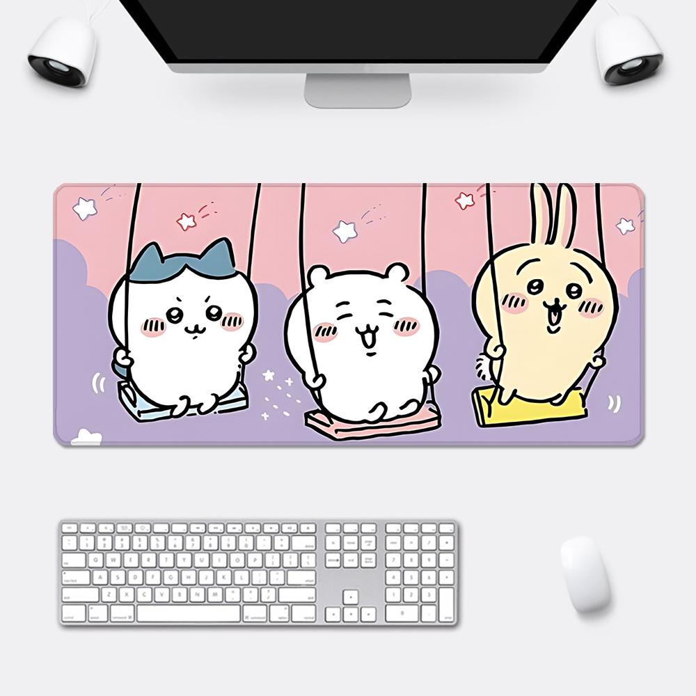 Cute Anime Chiikawas Mousepad HD Printing Computer Gamers Locking Edge Nonslip Mouse Pad XXLxcm Keyboard PC Desk Pad