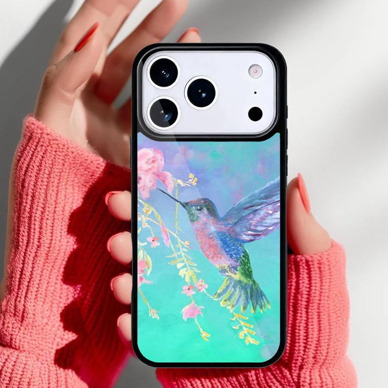 Lovely Birds Hummingbird Phone Case for iPhone 17 16 15 14 13 Pro Max Back Cover for 12 11 Pro Coque