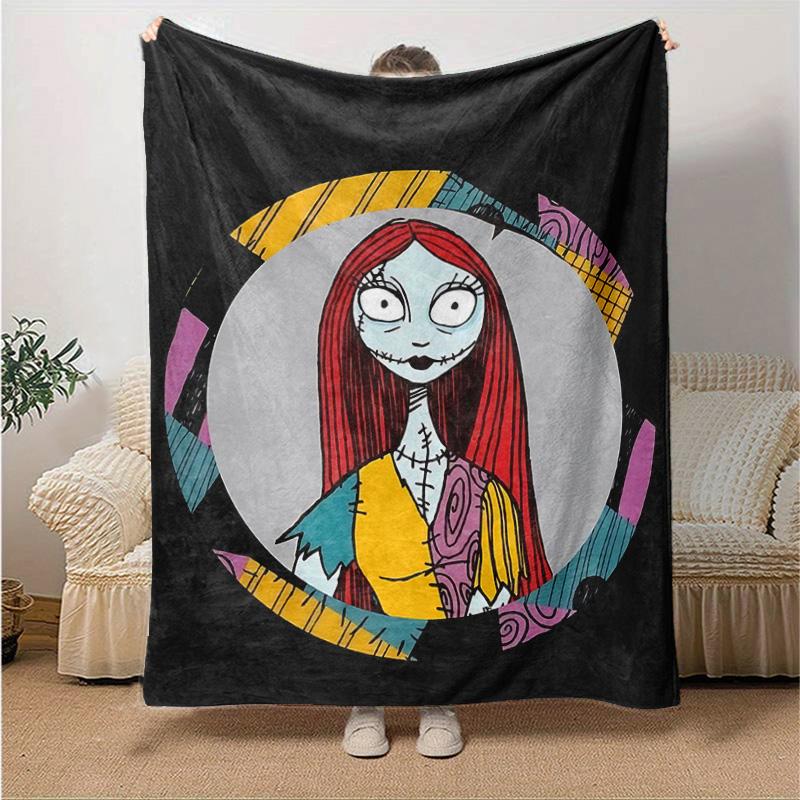 1pc Skull Beauty Split Soft Throw Blanket Flannel All Season Light Weight Living Room/Bedroom Warm Blanket. M7290137