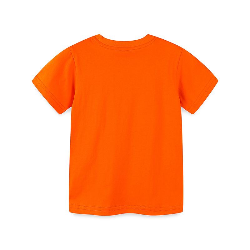 Fashion Boys T-Shirt Summer New Cartoon Train Print Kids Crew Neck Short Sleeve Top