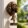Wall-mounted Clock Decorative Doorbell Vintage Dog Welcome Door Bell Charming Puppy Head Shopkeeper Bell for Home Office