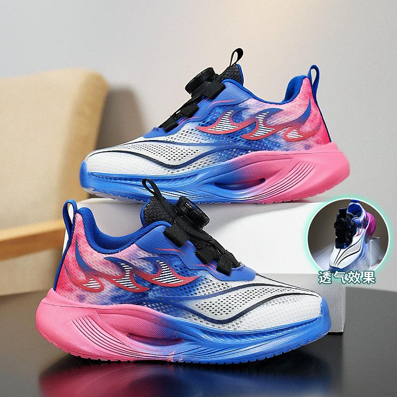 Boys shoes 2025 summer new children's single net sports shoes hollow boys middle and older children's professional running shoes tide