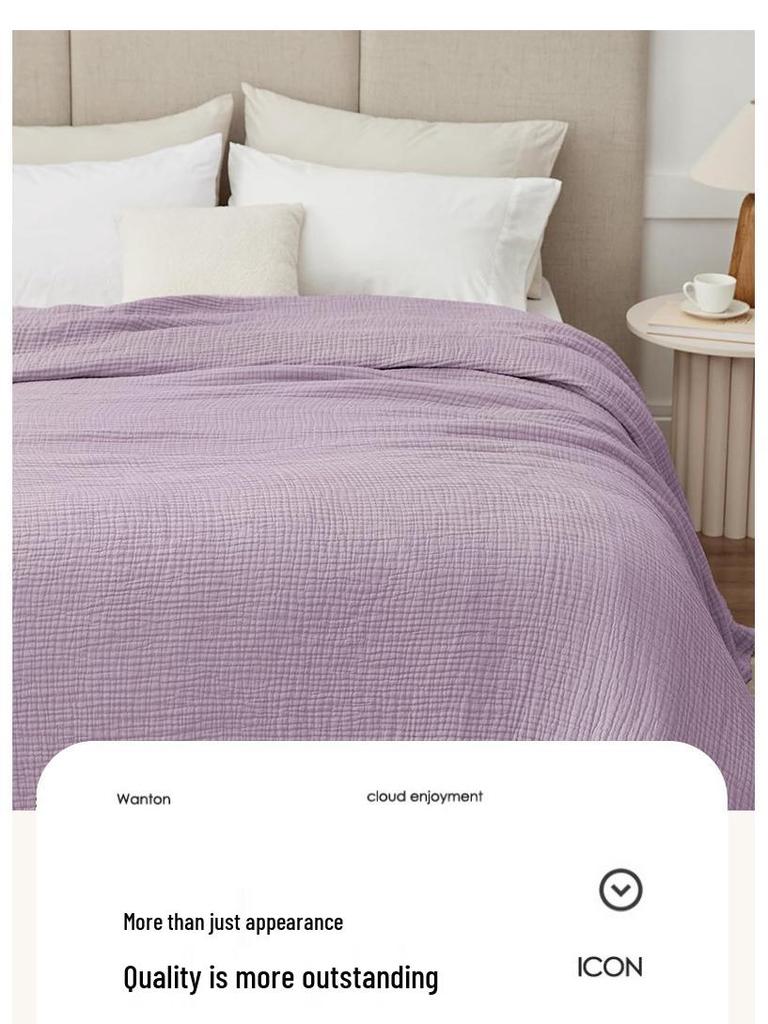 6-warstwowy kocyk z czystej bawełny muślinowej – Miękki, przewiewny, uniwersalny dla dorosłych i dzieci, odpowiedni do łóżka lub na sofę.