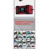 6A 12V Intelligent Car Battery Charger Car and Motorcycle Battery Charging Unit Lead-Acid Battery Repair LCD Display