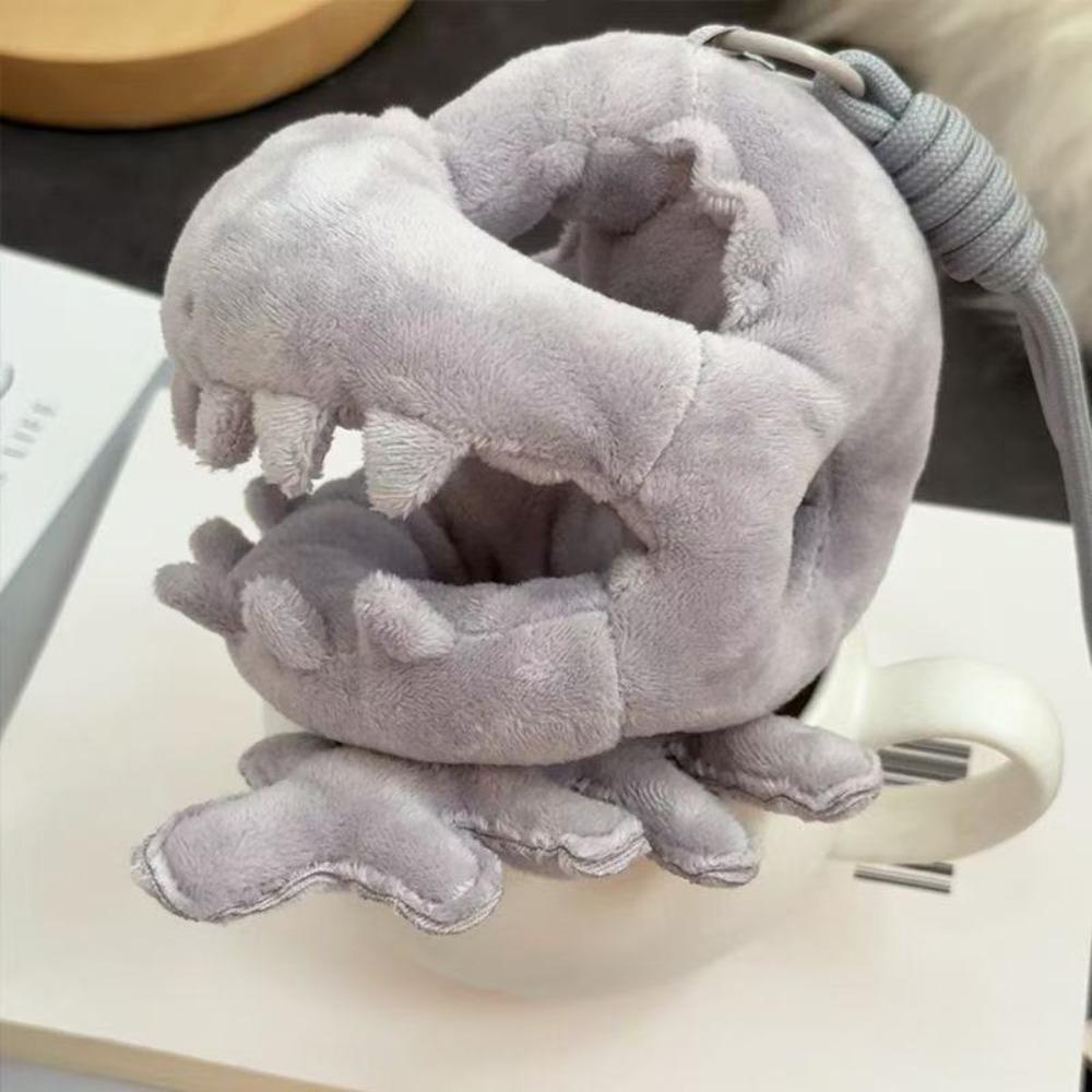 Plush Fabric Dinosaur Doll Headwear Soft Stuffed Dinosaur Keychain Charm Gifts