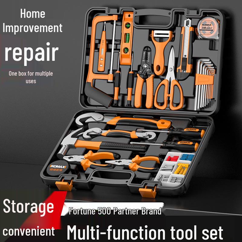 Multifunctional Household Toolbox Set: Complete Electrician & Car Repair Kit.