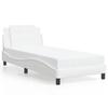 VidaXL Cadre de Lit avec Tête de Lit, Lit Rembourré, Lit Simple, Lit Adulte de Chambre à Coucher Intérieur, Blanc 90x200 cm 3208157