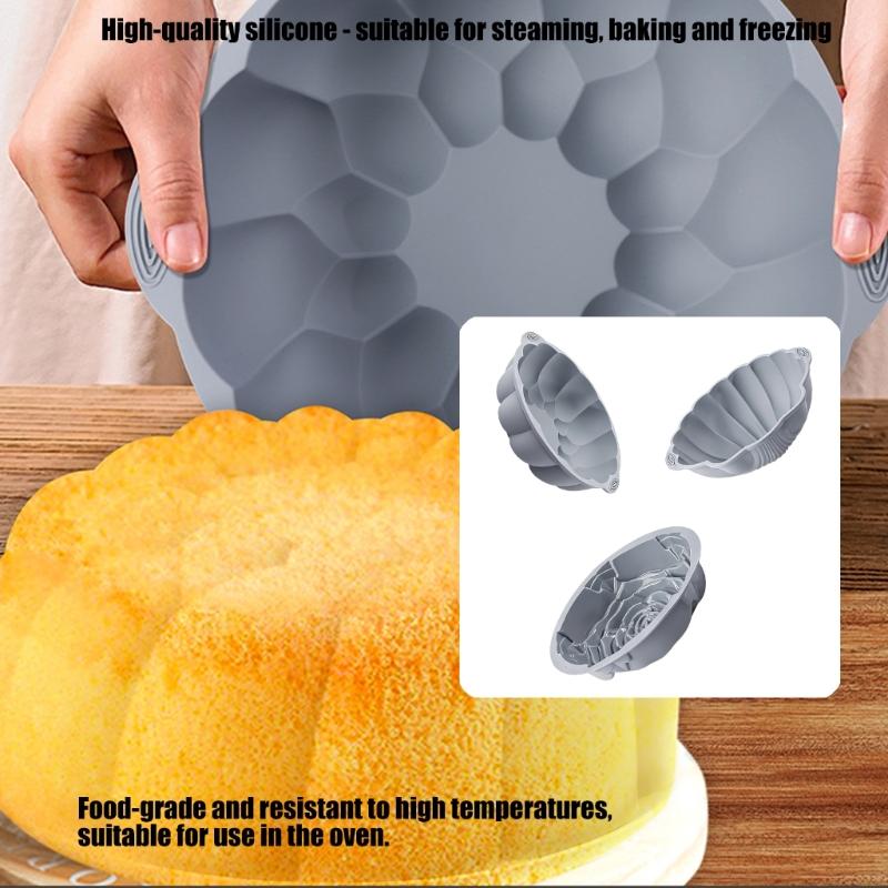 High Temperatures Resistant Silicone Chocolate Mould Shell and Flower Mousse Cake Molds Dessert Baking Accessories
