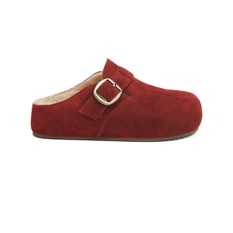 Cowhide Version~ Inner Height Increase Cm Women's Leather Thick-soled Casual Shoes Soft-soled Bag Head Half Slippers