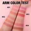 HANDAIYAN 4pcs Tri-Color Blurring Blush Palette Set Matte Cream Blush Mud Natural Soft-Focus Long-Lasting Waterproof Face Makeup Cosmetics