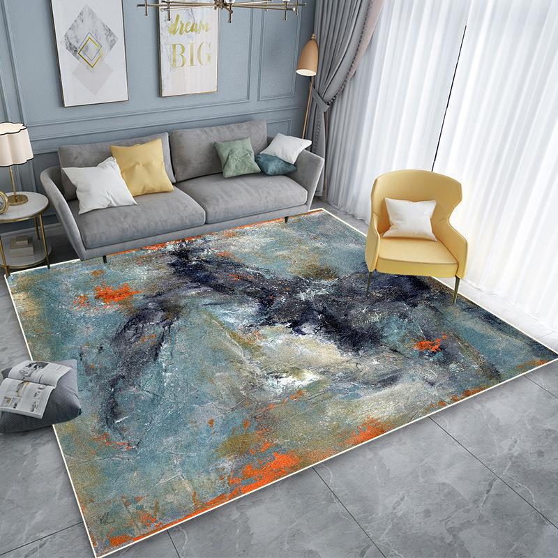 Modern Abstract Anti-slip Carpet Living Room Decoration Easy Clean Rugs Sofa Area Rugs Home Bedroom Cloakroom Washable Floor Mat