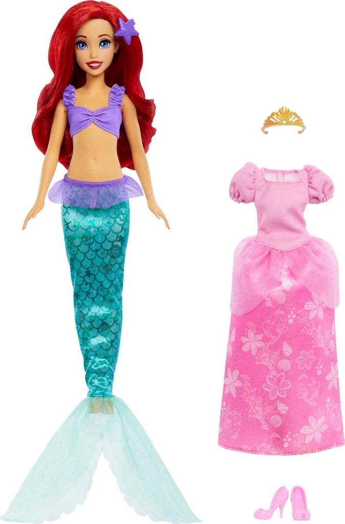 Mattel Princess Ariel and Princess 3 and HMG49 Disney/Disney (Mermaid Dress-Up Set) [Dress-Up Doll] [Ages Up] [Gift]