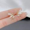 Trend Kristall Elf Blume Fee Stud Ohrringe für Frauen Koreanische Exquisite Ohr Schmuck Zubehör Großhandel Mädchen Geschenk