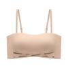 Traceless tube top, no steel ring to gather, one-word shoulder, no shoulder strap, removable non-slip sagging underwear, women's bra, beautiful back.