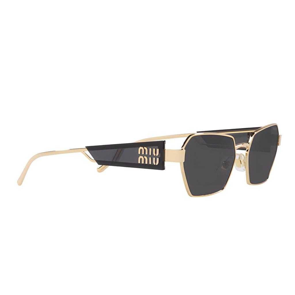 MIU MIU Fashion Trend Metal Frame Irregular Shape Sunglasses Women Sunglasses Light-Gold MU53WSZVN5S0