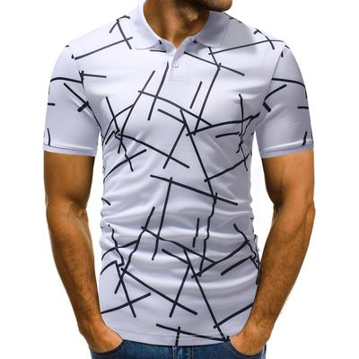 Fashion! Mens New Casual Euro-American Style Patchwork Lapel Short Sleeve T-Shirt Tops for Summer