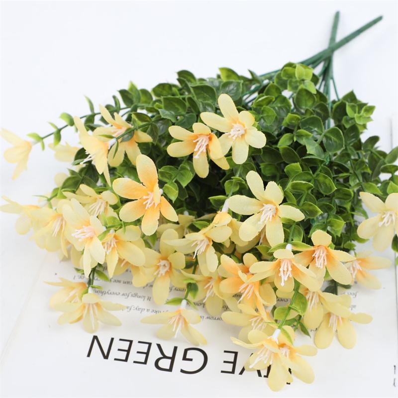 Simulated Flowers Orchid Plum Bouquet Wedding Handheld Flowers Home Decoration Small Fresh Simulated Green Plants Eucalyptus