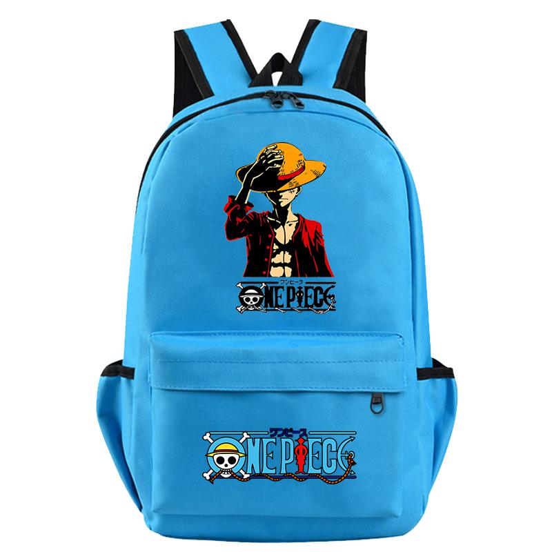 Anime One Piece Bag Large Capacity Sweet Soft Backpack for Boy Girl Children Teenager Back To School Bag Leisure Travel Bag College Canvas Bagpack