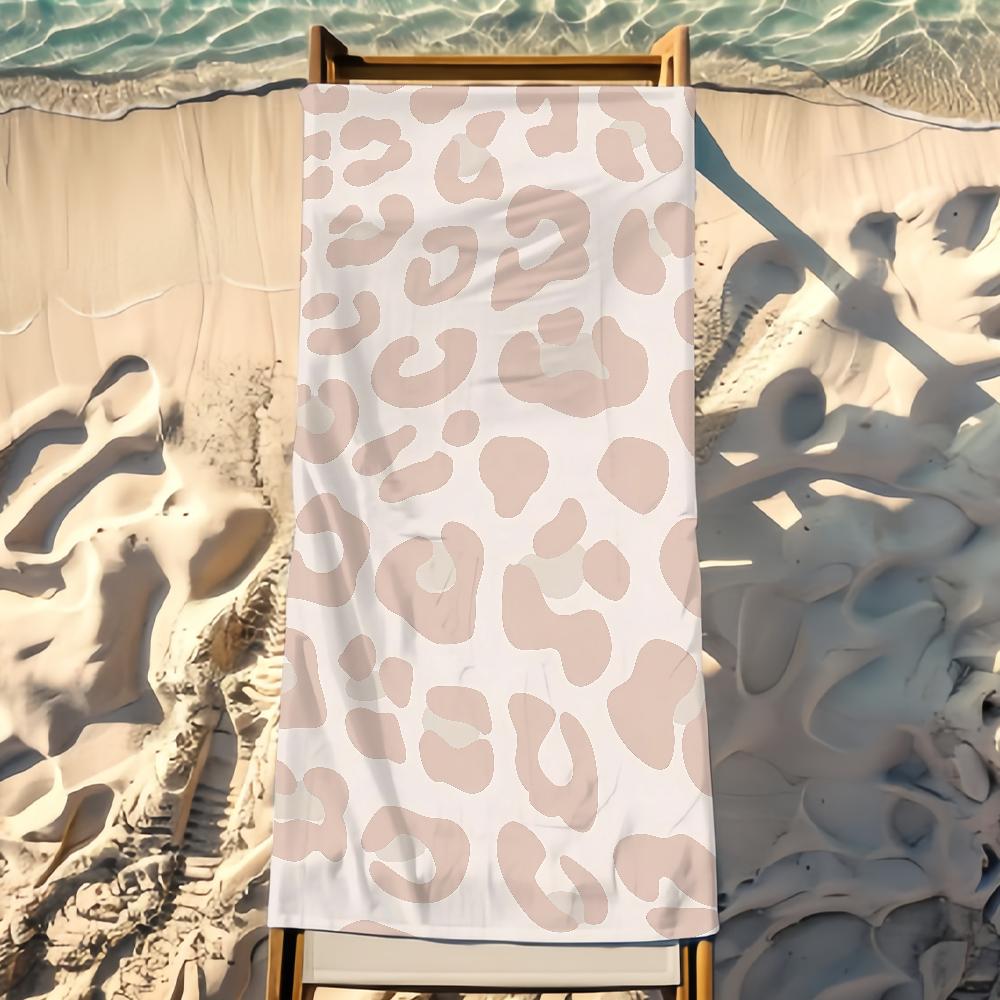 Y2K Leopard Towel Beach Towel Travel Lightweight Skin Friendly For Pool Beach Camping Cruise Summer