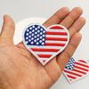 12 Pcs American Flag Heart Embroidered Patch Iron On USA  Applique Badge for Jacket Jeans Hat Backpack Clothes Decoration