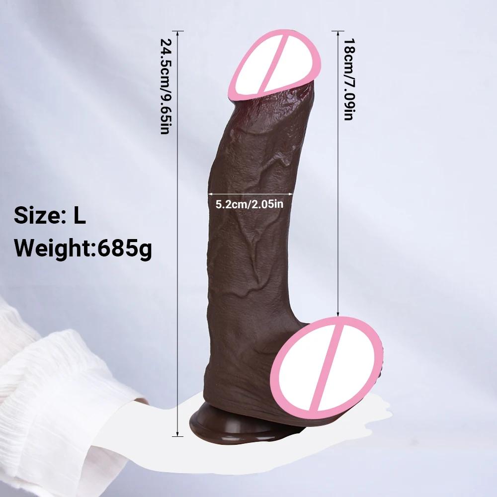 3Colors Realistic Skin Soft Big Dildo 4 Sizes Silicone Penis Woman Anal Sex Toy Vaginal Masturbation Suction Cup Small Dick