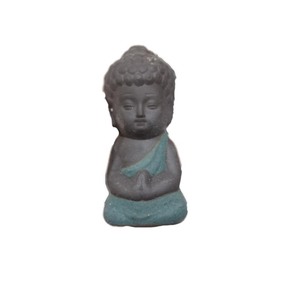 Chinese Style Buddha Statue Cute Sitting Statues Garden Accessories Mini Monk Figurines  Tea Play