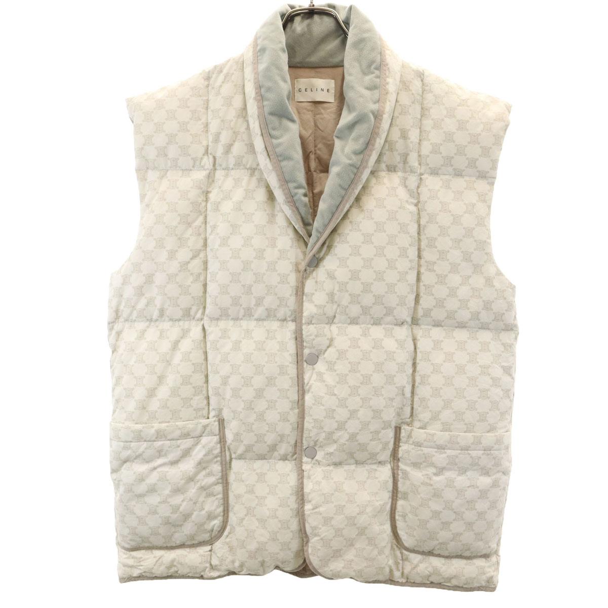 

CELINE Nishikawa Down Made in Japan TriomphePattern Down vest beige Men s Used