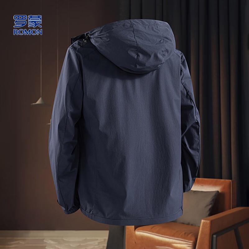 ROMON Men's Hooded Casual Jacket