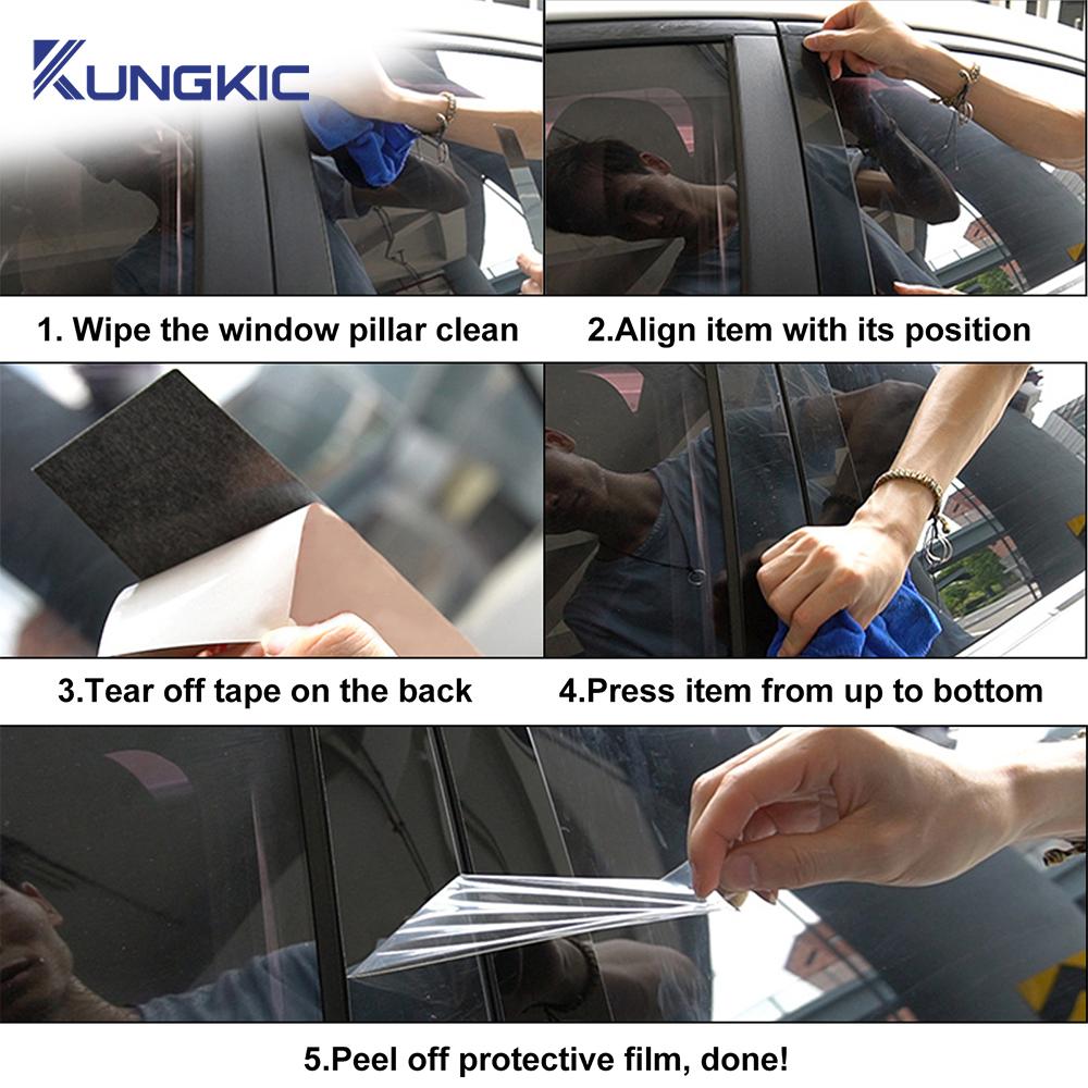 For Seat Leon MK2 1P Altea 2005 2006 2007 2008 2009 2010 2011 2012 Triangle Window Sticker Carbon Fiber Pattern Glossy Black