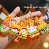 Crayon Shin-chan Silicone Keychain: Creative Cartoon Burger Pendant for Bags and Cycling Doll Machines