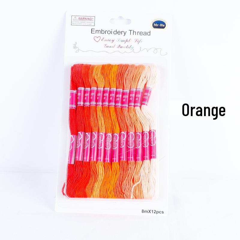 

Набір ниток для вишивки з градієнтом - Плетіння з бавовняної мотузки та хрестик своїми руками - Безкоштовна доставка