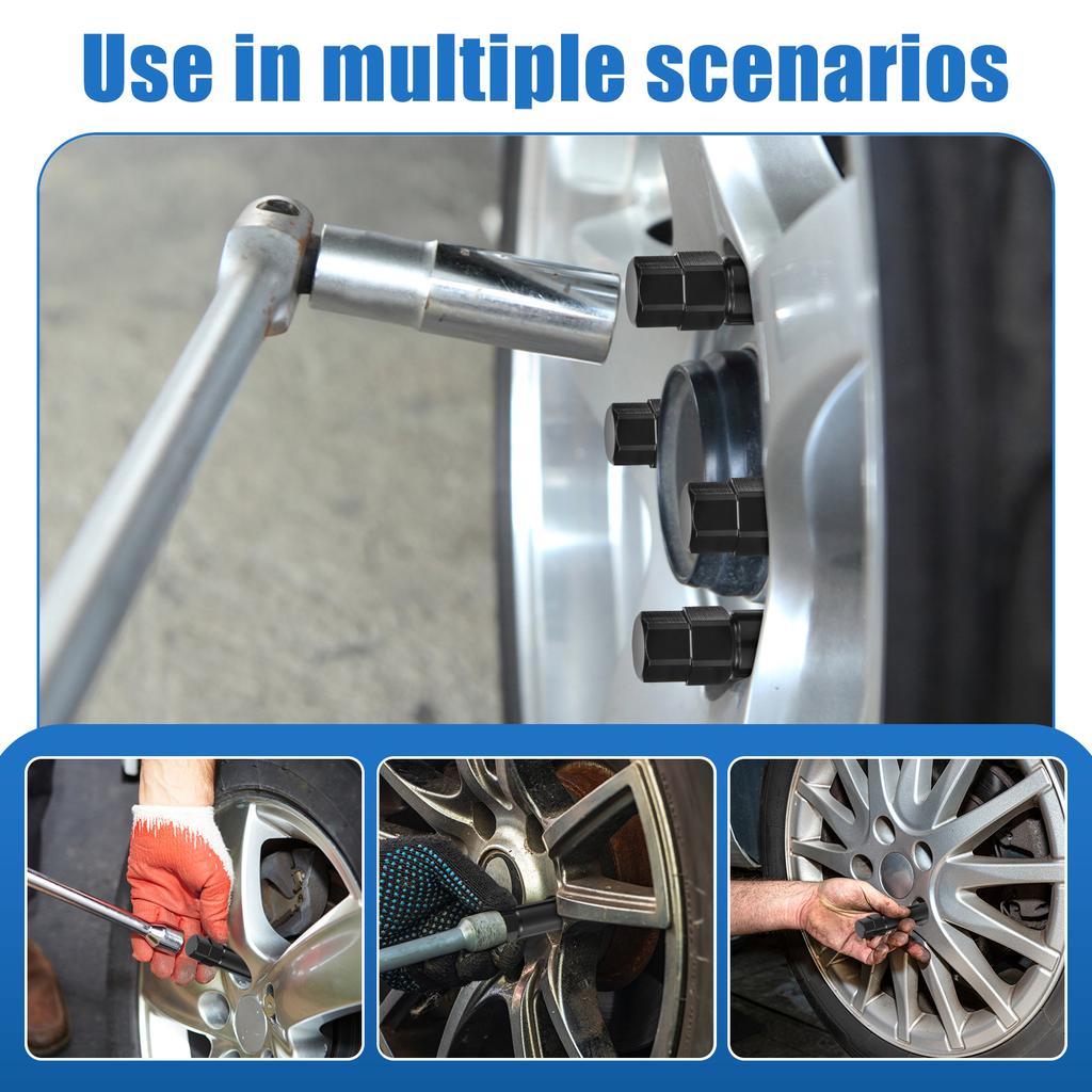 1/3 Pcs 10 Spline Lug Nut Socket Premium Steel Lug Nut Socket Tool Set Hex Drive Wheel Lock Removal Tools for Wheel Repairing