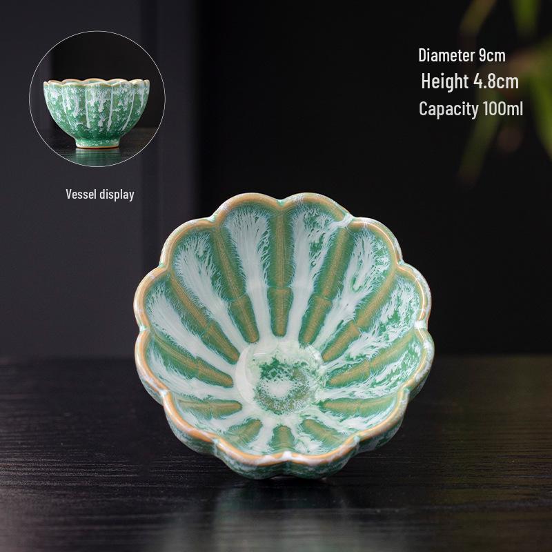Creative Ceramic Petal Tea Cup - Perfect for Personal Kung Fu Tea Tasting