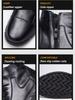 Waterproof Leather Boots Safety Shoes Men Side Zipper Work Boots Safety Steel Toe Shoes Puncture-Proof Indestructible Shoes